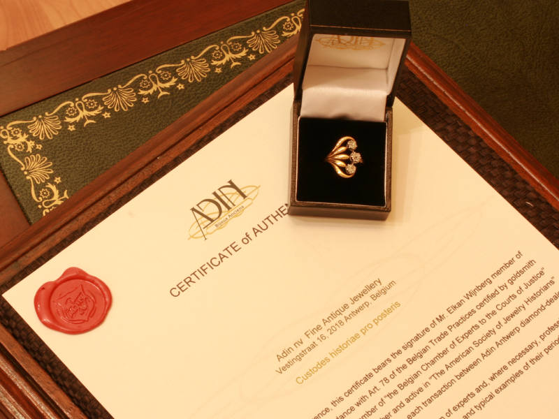 Typical Art Nouveau diamond engagement ring (image 14 of 15)